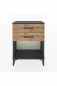 Chevet Arges 2 tiroirs Anthracite-Pin