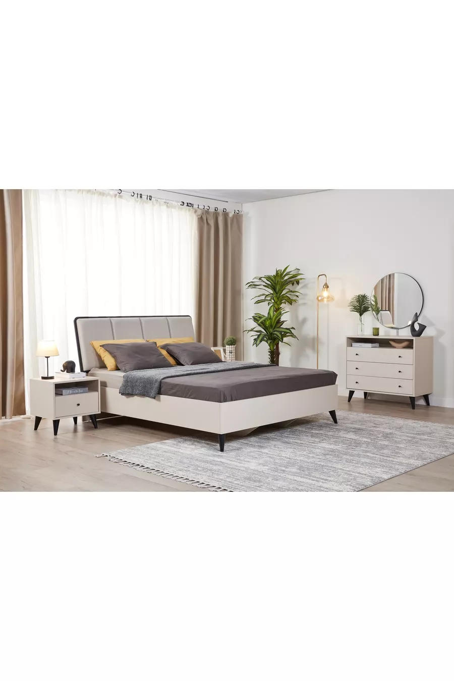 Ensemble de chambre Solina, Beige, 6 portes