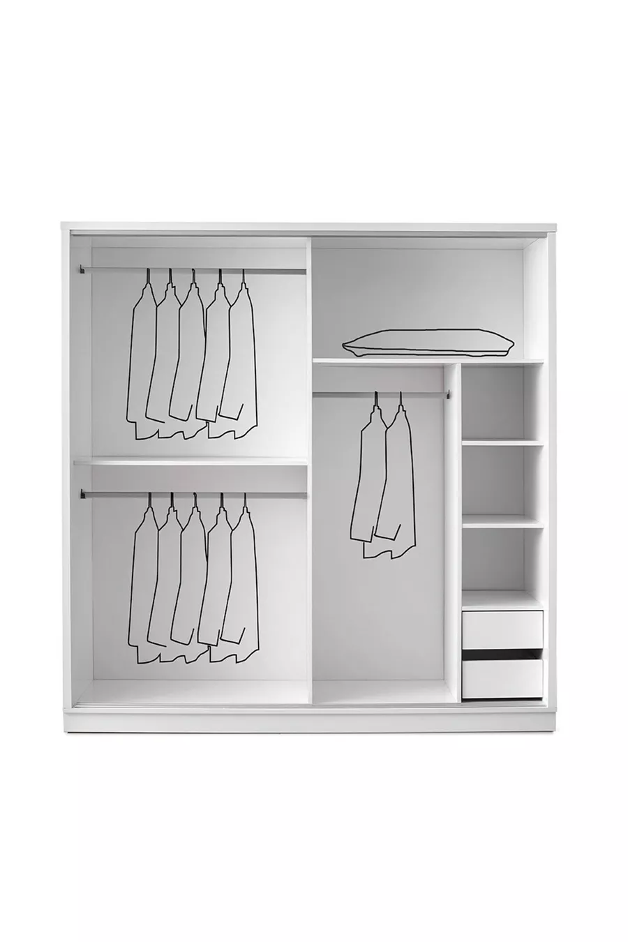 Ensemble de chambre à coucher Şehzade Beyaz Avrasya