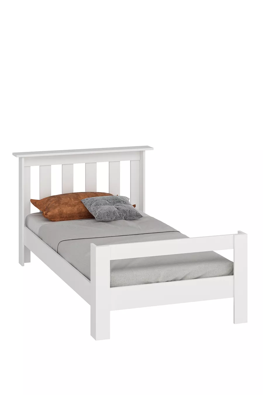 Lit simple Still en MDF blanc