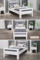Lit Compatible, Style Simple, Simple, Blanc, Jeune, MDF, Lit Simple