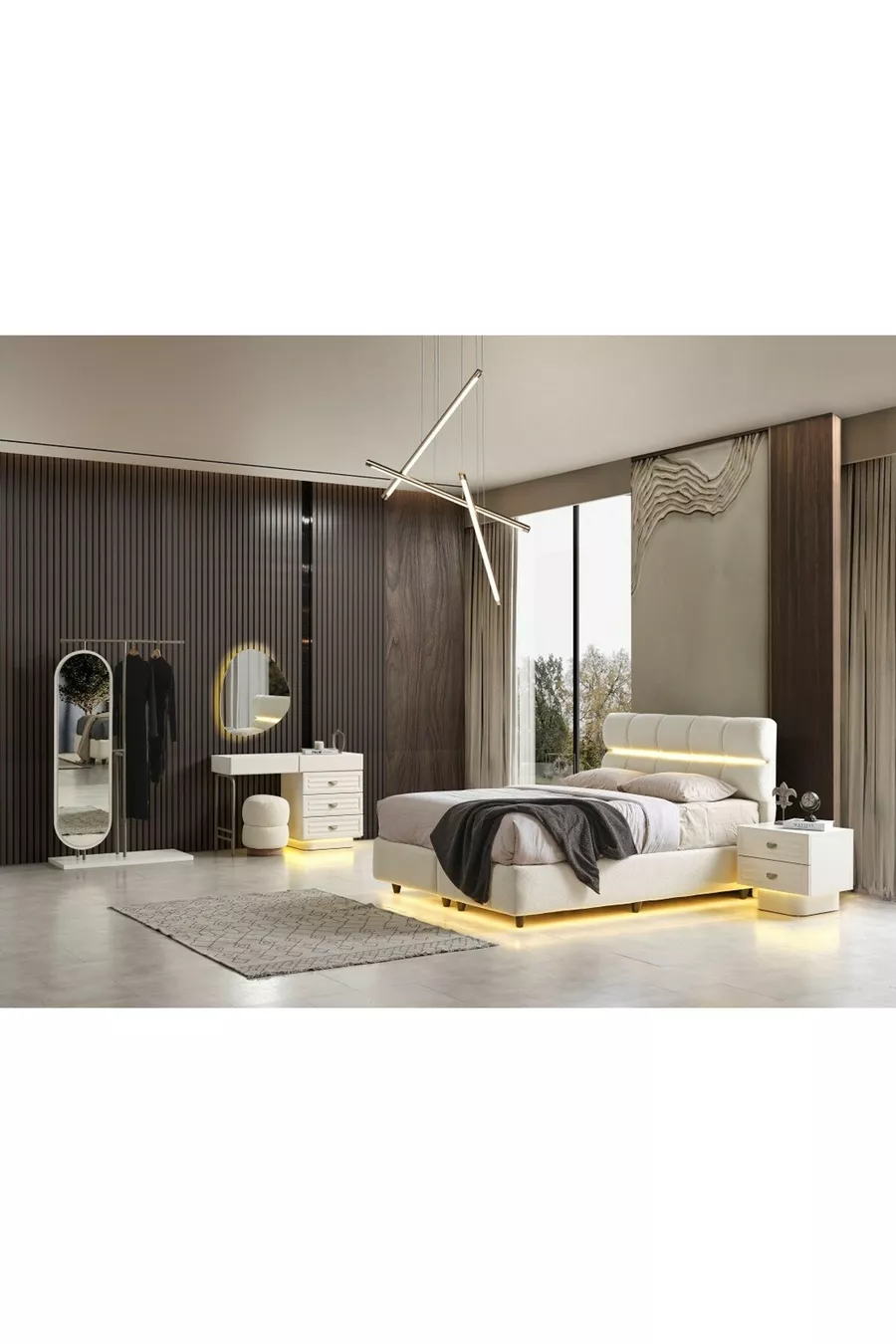 ENSEMBLE DE CHAMBRE À COUCHER BOSTON MDF