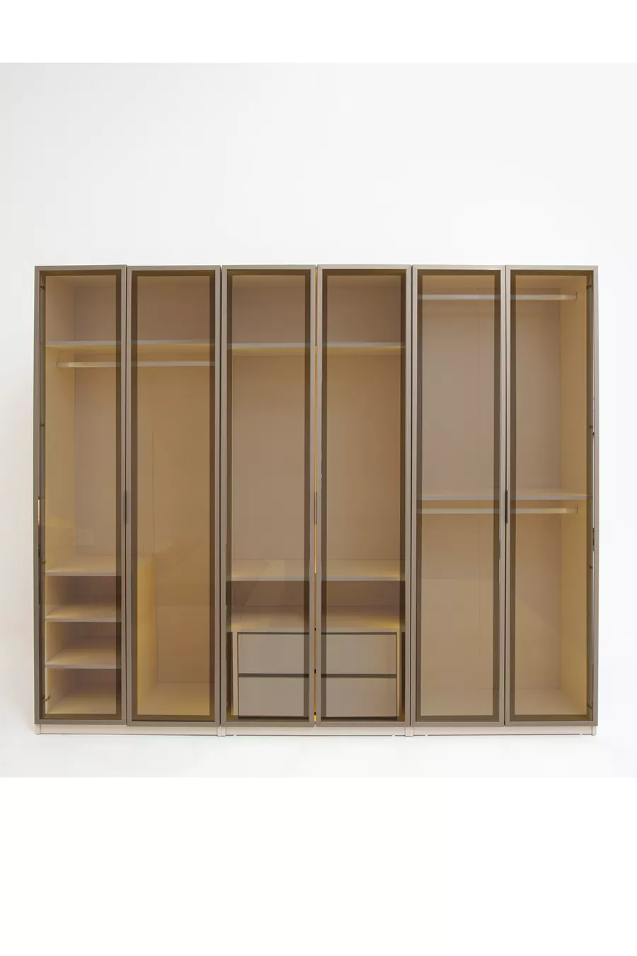 Ensemble de chambre à coucher Lumera avec portes en verre