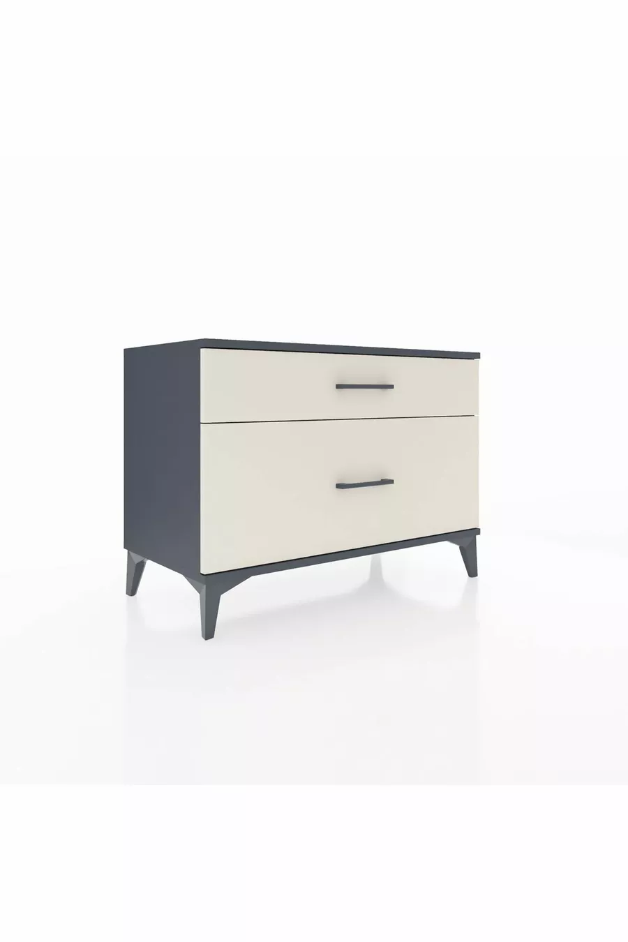 Commode Hyperion 2 tiroirs Anthracite-Pierres de lune