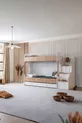 Lit superposé Ranza, noix Vita Bohem avec tiroirs + 2 matelas Comfort