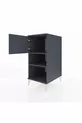 Table de chevet Kronos à 2 étagères avec 1 porte Anthracite-Anthracite