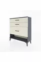 Commode Arges 3 tiroirs Anthracite-Pierres de lune