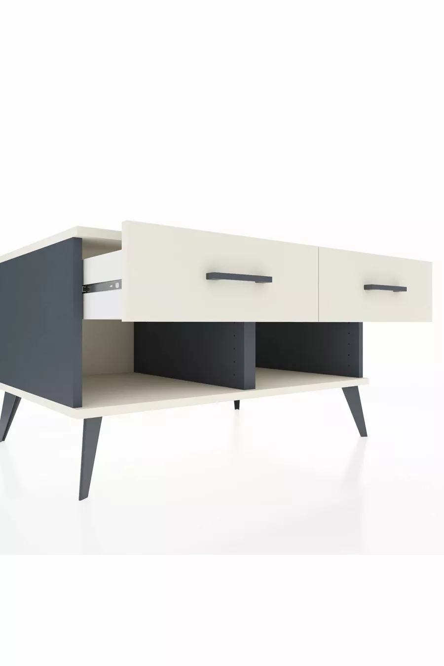 Commode Kronos 2 tiroirs Anthracite-Pierre d'ardoise