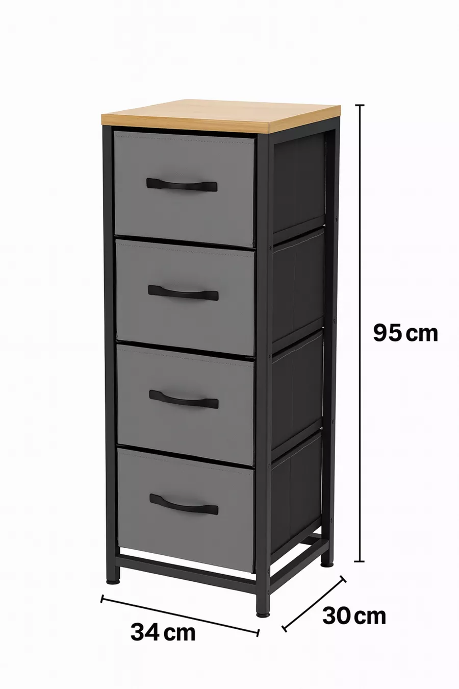 Commode à 4 tiroirs Organisateur pour chambre à coucher Organisateur pour enfants Armoire à jouets en cuir avec tiroirs