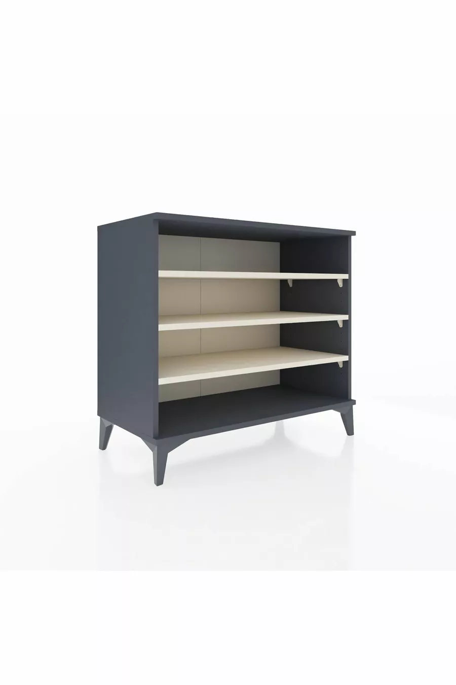 Commode Hyperion 3 étagères Anthracite-Pierre de lune