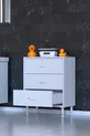 SÖKE, Armoire de salle de bain multifonctions à 3 tiroirs avec pieds (différentes options de largeur)