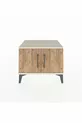 Commode Hyperion à étagère unique avec 2 portes, Pierre de lune-Pin