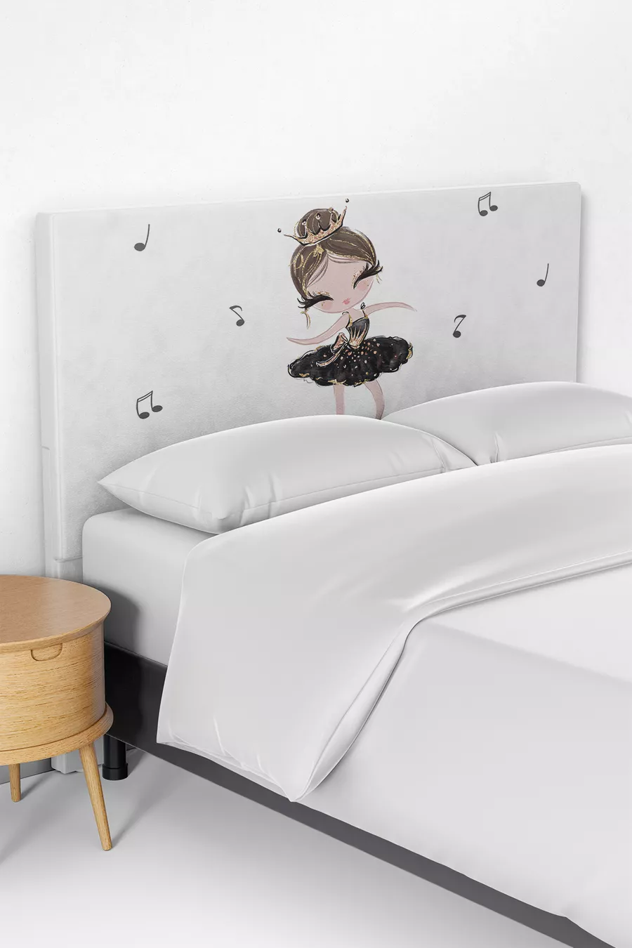 Housse de tête de lit pour enfant fille ballerine musicale