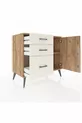 Commode Hyperion avec une étagère, 3 tiroirs et une porte, pin-pin / pierre de lune