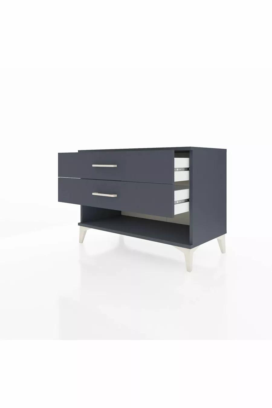Commode Hyperion 2 tiroirs Anthracite-Anthracite