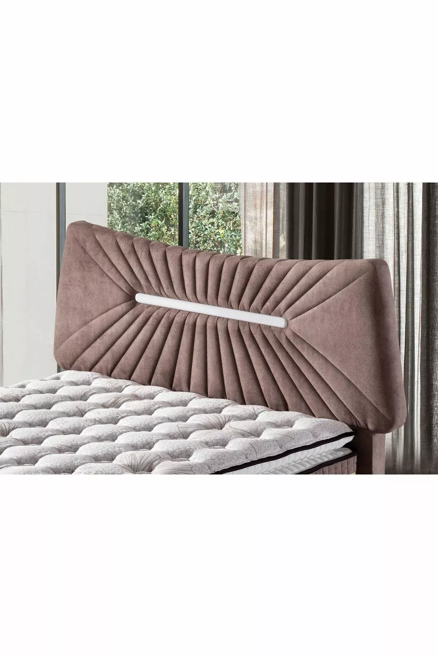 Tête de lit Bella marron pour lit double