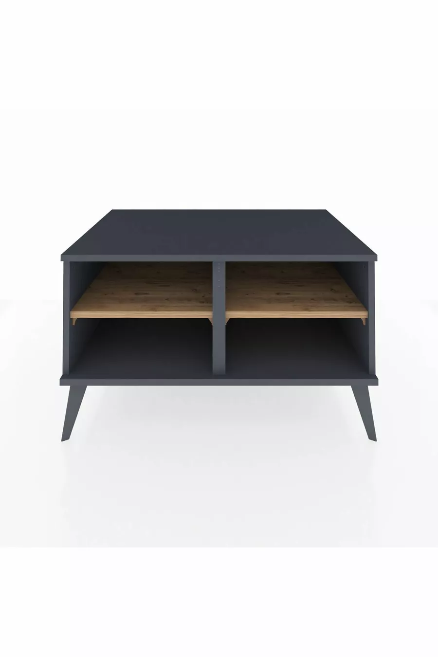 Commode Kronos 2 étagères Anthracite-Anthracite/Sapin