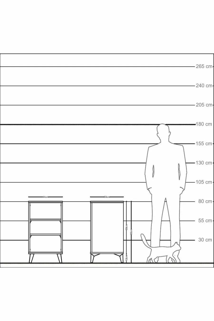 Table de chevet Kronos à 2 étagères en pin et pierre d'agate