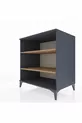 Commode Kronos 2 étagères Anthracite-Pin