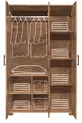 Lits superposés, lits superposés Aura avec lit, armoire à 3 portes + 2 matelas Comfort
