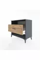Commode Hyperion à une étagère et un tiroir, anthracite-pin