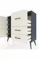 Commode Arges avec une étagère, 3 tiroirs et 2 portes, Anthracite-Pierre de lune
