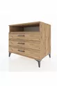 Commode Kronos à une étagère et 3 tiroirs en pin-pin