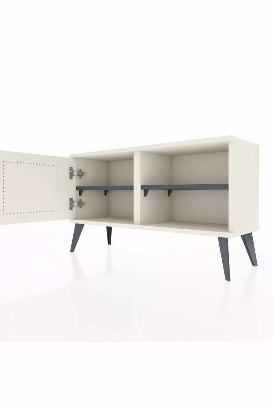 Commode Arges à 2 étagères avec une porte, Ambre/Anthracite