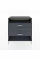 Commode Hyperion à une étagère et trois tiroirs Anthracite-Anthracite