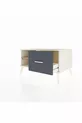 Commode Kronos à une étagère et un tiroir, quartz- pin/anthracite
