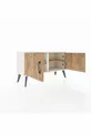Commode Arges 2 étagères 2 portes Pierre de lune-Pin