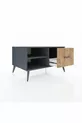 Commode Kronos à une étagère et un tiroir Anthracite-Anthracite/Merisi