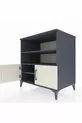 Commode Kronos 3 étagères 2 portes Anthracite-Pierre de lune