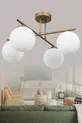 Jade Lustre 4 branches Vieilli Avec Verre Blanc Design Décoratif Chambre Cuisine Salon Lustre