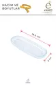 Plateau de présentation en verre transparent 4 pièces, assiette de service, assiette pour petit-déjeuner, mezzé, en-cas, assiette ovale élégante