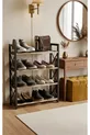 MEUBLE À CHAUSSURES DÉCORATIF EN BOIS MASSIF AVEC 3 BARRES ET 4 ÉTAGES (PAS EN MDF, le MDF se casse facilement !!!)