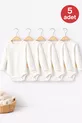 Lot de 5 Bodies Bébé à Manches Longues 0-5 Ans % Coton Body Bébé en Coton Unisexe Fille Garçon