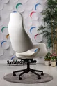 Fauteuil de Directeur et Gestion Wagner (Blanc Cassé) (Hydrofuge, Anti-tache, Tissu Lavable)