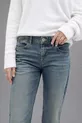 Jean flare taille basse à rayures bleues et fumées Morgan