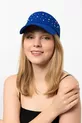 Casquette de femme tennis avec visière bleue en pierre