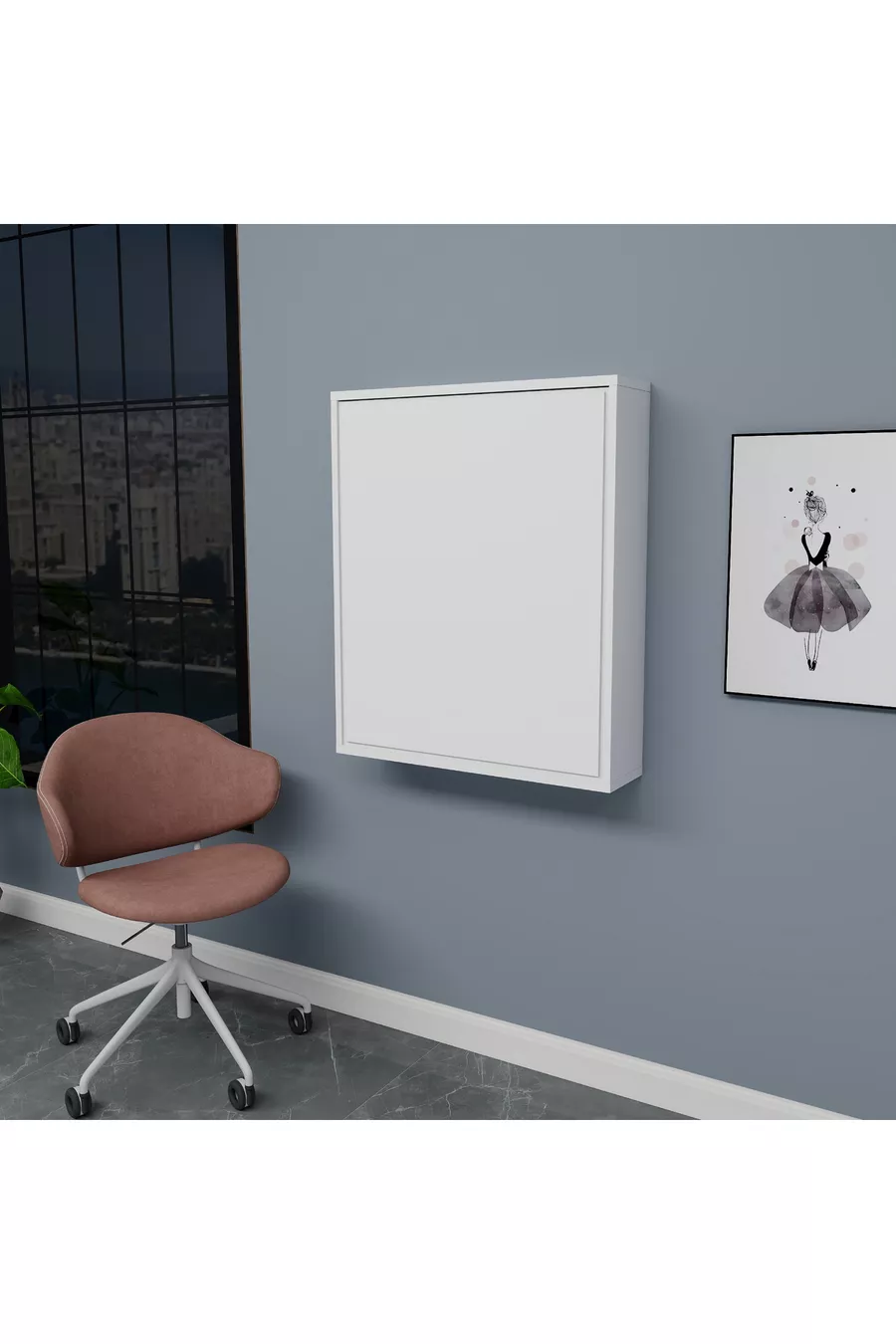 Table de manucure et pédicure avec étagères en cèdre, blanc - Cèdre