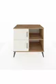 Commode Kronos à 2 étagères et 2 portes Pin-Pierre de Lune/Pin