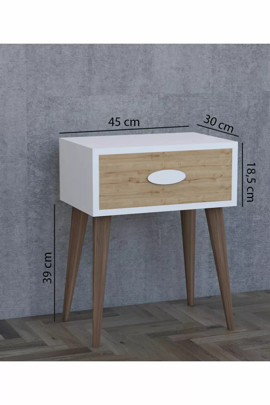 Table de chevet Komot Trend - Chêne Saphir