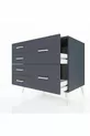 Commode Kronos 6 tiroirs Anthracite-Anthracite