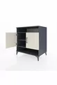 Commode Kronos 3 étagères 2 portes Anthracite-Pierre de lune