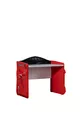 Chambre d'enfant - Lit avec Voiture Jaguar, Armoire 3 Portes Sports, Bureau, Commode, Bibliothèque - Rouge
