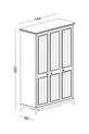 Chambre d'enfant Gloria (Armoire 3 portes + * Montessori + Commode avec portes)