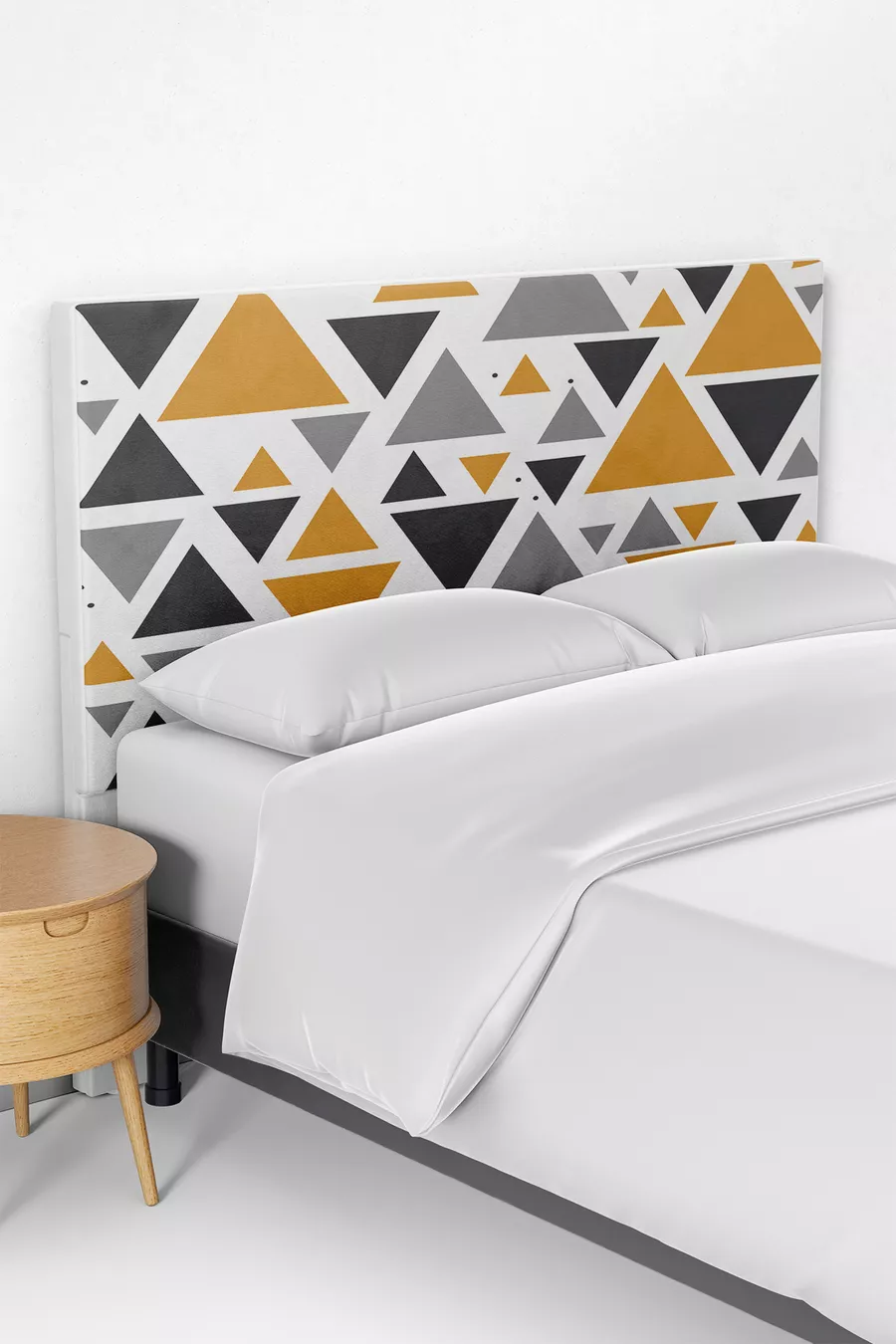 Housse de tête de lit avec motif triangulaire géométrique