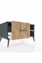 Commode Kronos à une étagère et un tiroir Anthracite-Pierre de lune/Merisiers