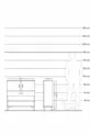 Commode Arges avec 3 étagères, 1 tiroir et 2 portes, en pin-pierre d'ardoise